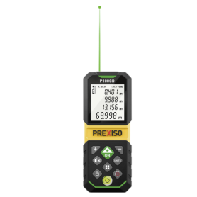 MEDIDOR DE DISTANCIA LÁSER VERDE RECARGABLE, 100 METROS MODELO PXP100GD - PREXISO