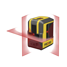 NIVEL LÁSER DE LÍNEAS CRUZADAS ROJAS 90°, 10 METROS MODELO PXPLC90D - PREXISO