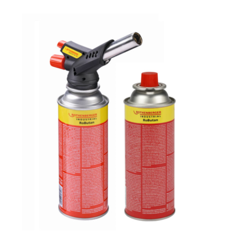 SOPLETE DE GAS RS 220 + 2 CARTUCHOS ROBUTAN - ROTHENBERGER