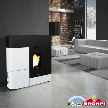 ESTUFA DE PELLET EXTRAPLANA BRONPI MODELO CLARA 12 KW