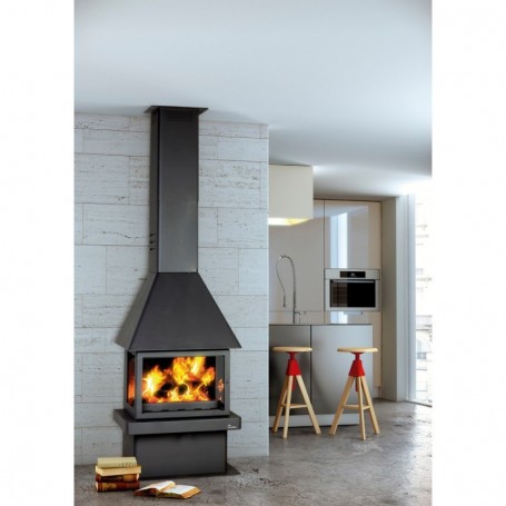 CHIMENEA METALICA DE LEÑA LACUNZA MODELO CM 300