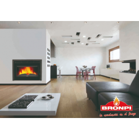 ESTUFA DE LEÑA INSERTABLE FUNDICIÓN BRONPI MODELO MADRID VISION
