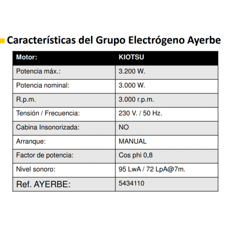 GENERADOR GASOLINA AYERBE ENERGEN EN4000