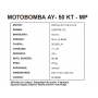 MOTOBOMBA AGUAS LIMPIAS DE MEDIA PRESION CENTRIFUGAS AYERBE 50 MP MOTOR KIOTSU