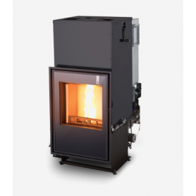 TERMOCHIMENEA HÍBRIDA AUTOMÁTICA DE LEÑA Y PELLET GIROLAMI MODELO TI 28