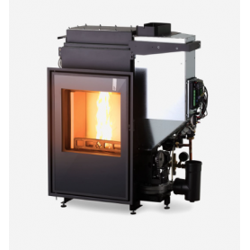 CHIMENEA HÍBRIDA AUTOMÁTICA DE LEÑA Y PELLET GIROLAMI MODLEO TI SLIM 14
