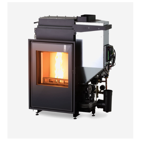 CHIMENEA HÍBRIDA AUTOMÁTICA DE LEÑA Y PELLET GIROLAMI MODLEO TI SLIM 14