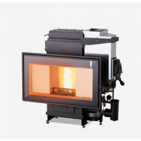 CHIMENEA HÍBRIDA AUTOMÁTICA DE LEÑA Y PELLET TI SLIM PANORAMA 14