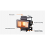 CHIMENEA HÍBRIDA AUTOMÁTICA DE LEÑA Y PELLET TI SLIM PANORAMA 14