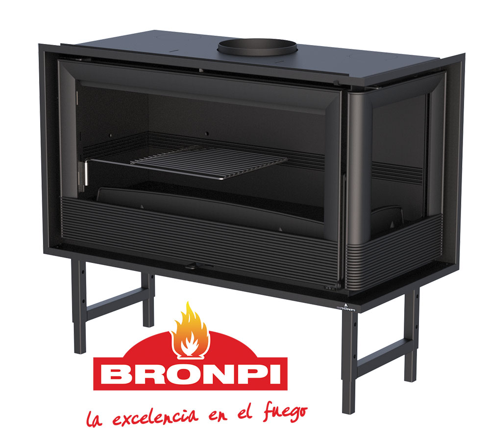 INSERTABLE DE LEÑA FRONTAL/ESQUINA/3 CARAS CON TURBINA BRONPI SERIE PARIS 90 - Imagen 5