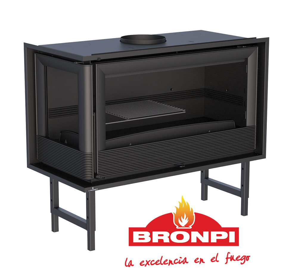 INSERTABLE DE LEÑA FRONTAL/ESQUINA/3 CARAS CON TURBINA BRONPI SERIE PARIS 90 - Imagen 7