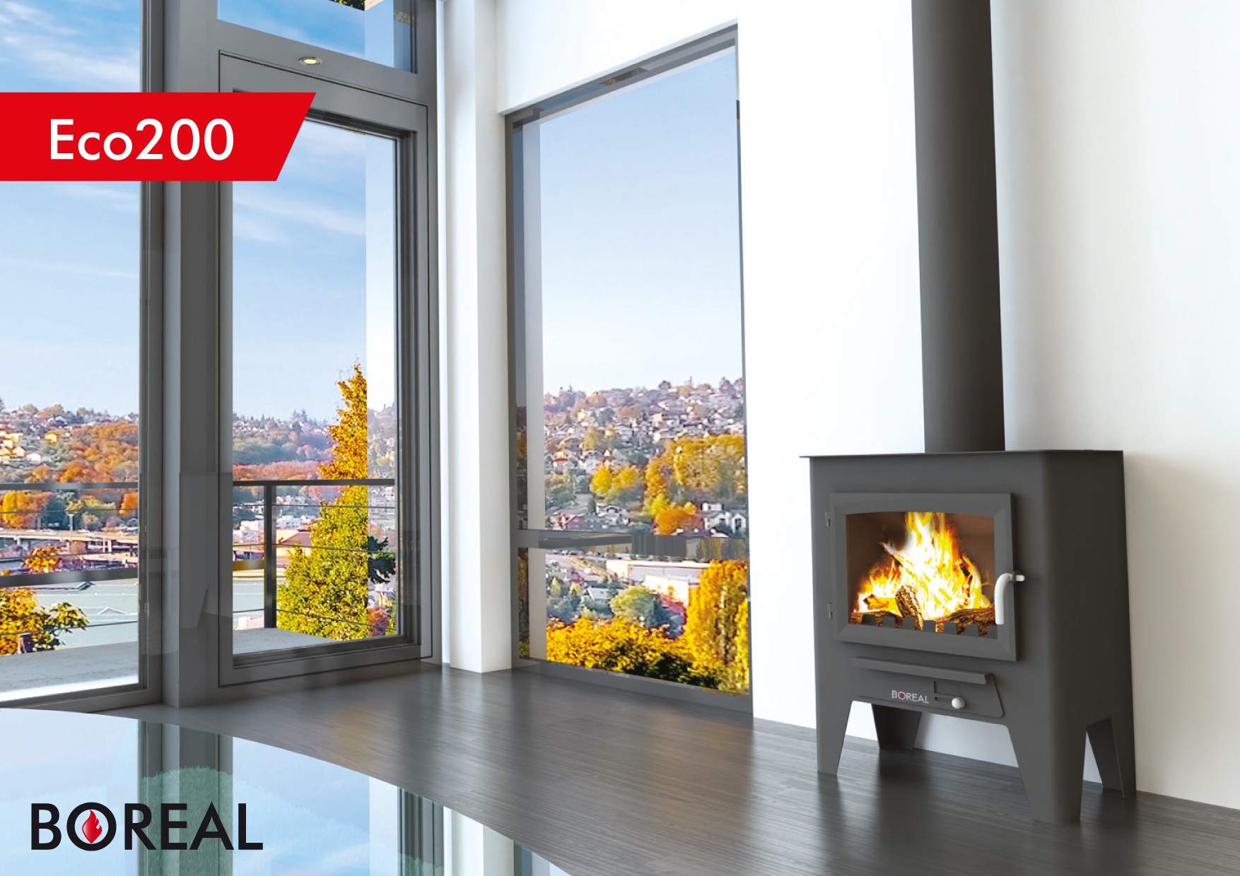 ESTUFA DE LEÑA BOREAL MODELO ECO 200