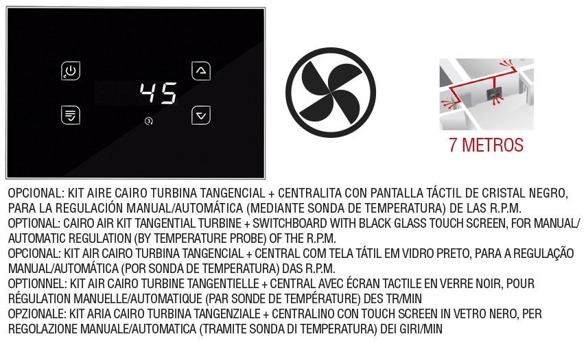 ESTUFA DE LEÑA INSERTABLE BRONPI MODELO CAIRO 110 - Imagen 6