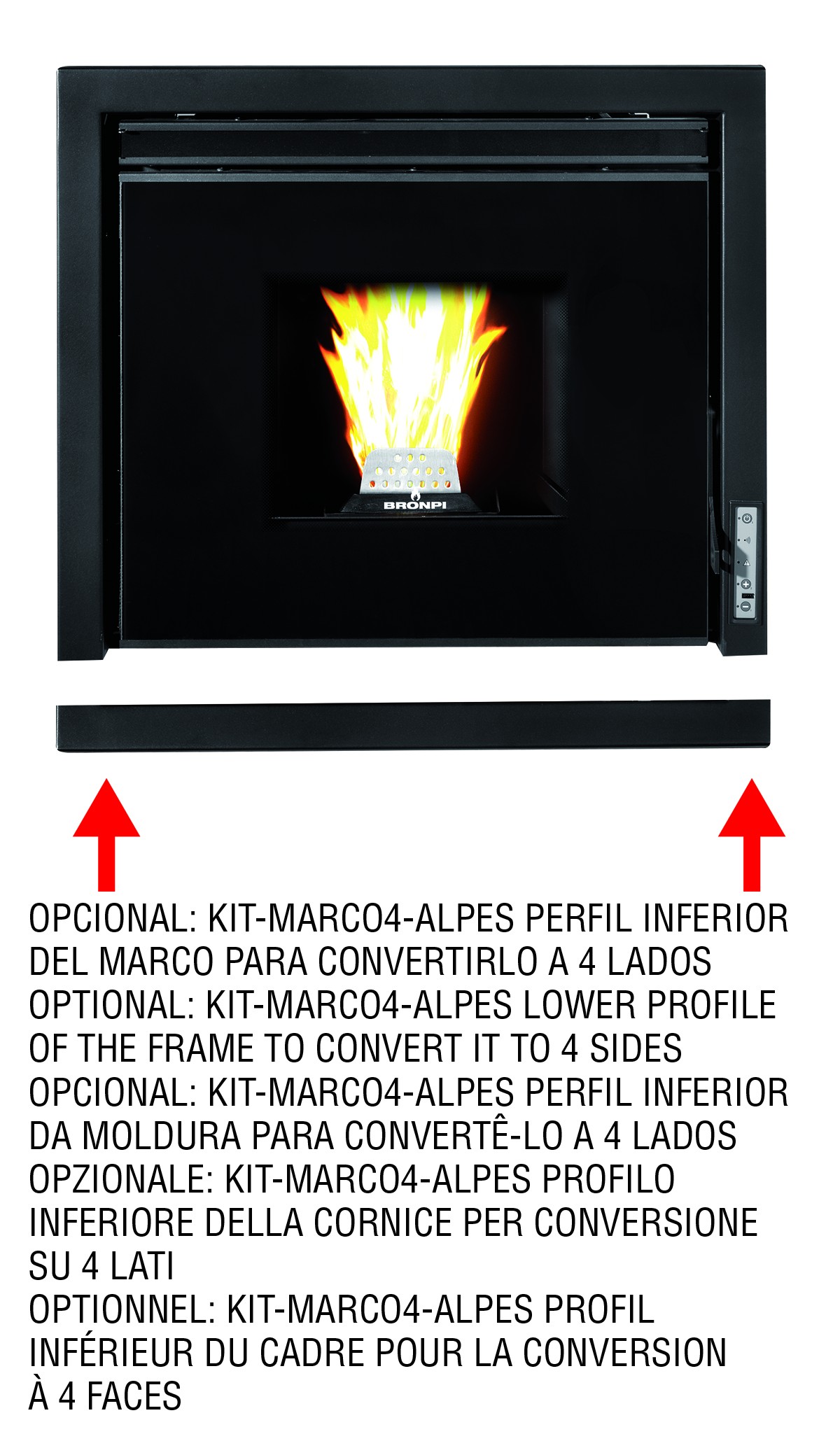 INSERTABLE DE PELLET HYDRO BRONPI MODELO ALPES-H 14 KW CARGA SUPERIOR - Imagen 5
