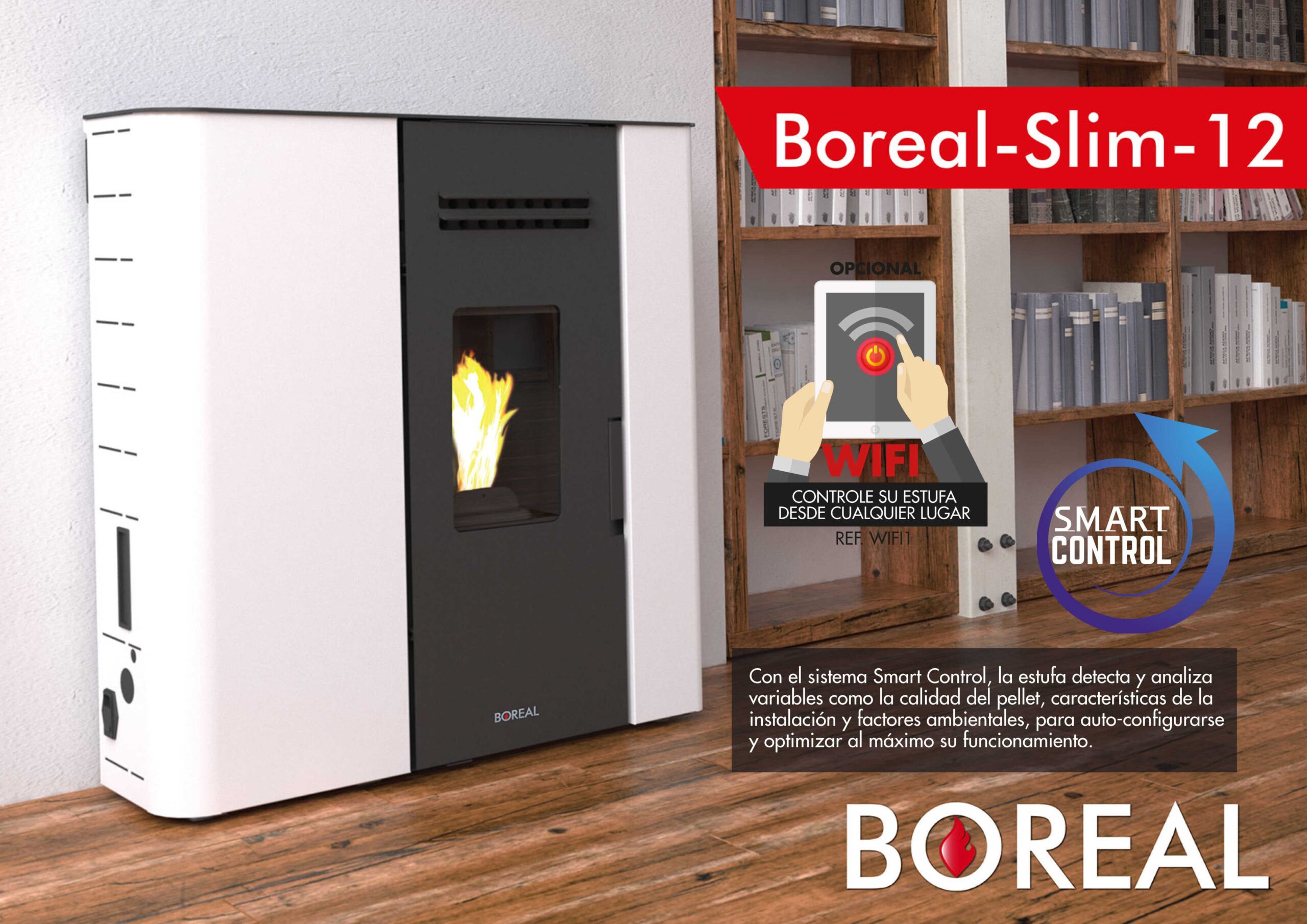 ESTUFA DE PELLET BOREAL 12 KW SLIM - Imagen 4
