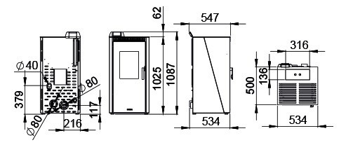 TERMOESTUFA DE PELLET BOREAL 16 KW - Imagen 5