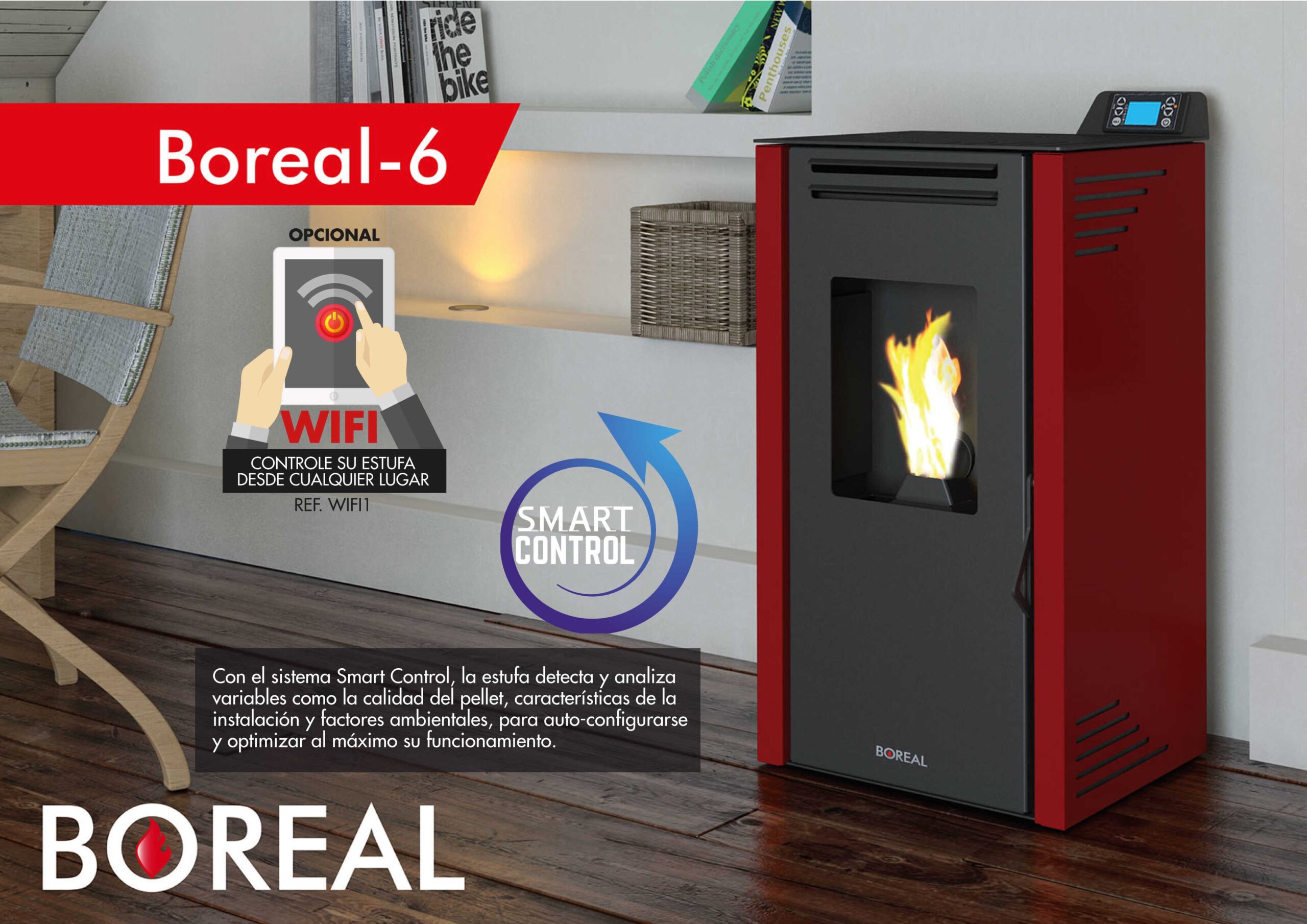ESTUFA DE PELLET BOREAL 6 KW - Imagen 5