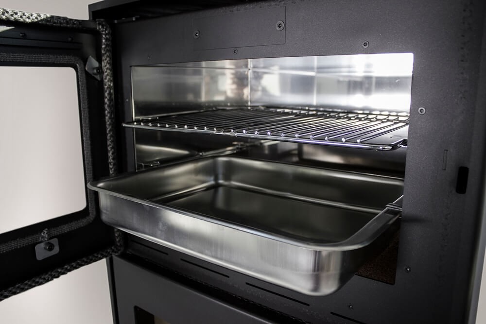 ESTUFA DE LEÑA EN ACERO CON HORNO LACUNZA MODELO ALTEA - Imagen 4