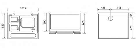 COCINA DE LEÑA HERGOM DEVA 100 N - Imagen 3