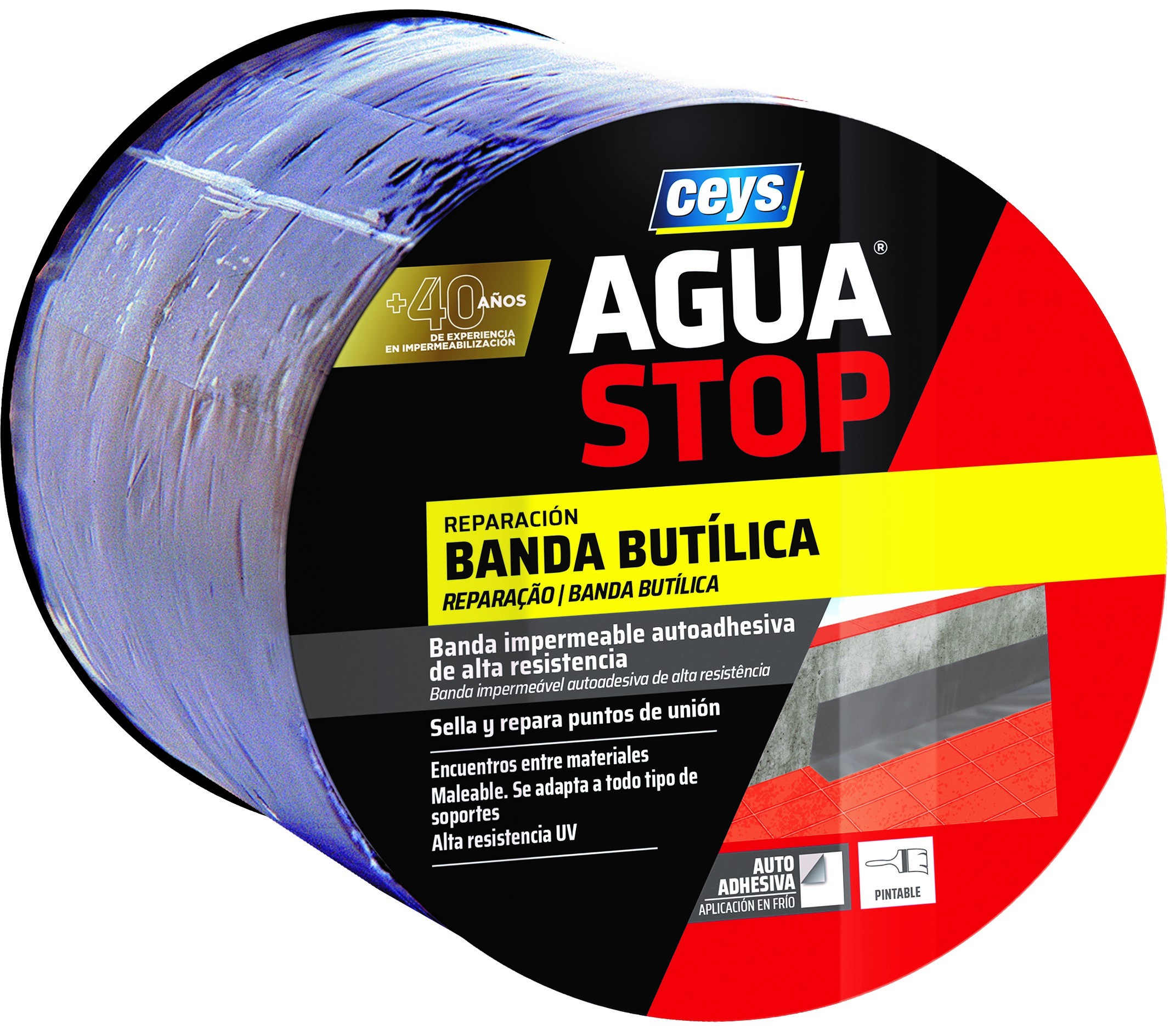AGUA STOP BANDA BUTILICA IMPERMEABLE CEYS GRIS