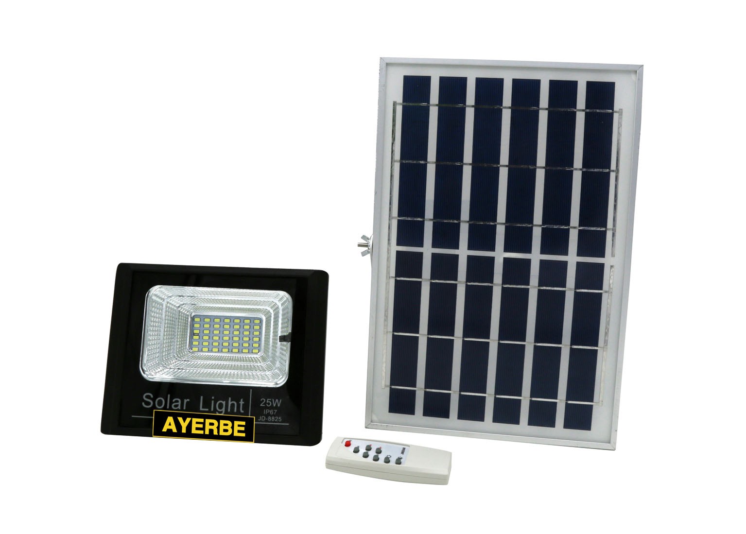 FOCO SOLAR LED AYERBE 25 W CON MANDO A DISTANCIA