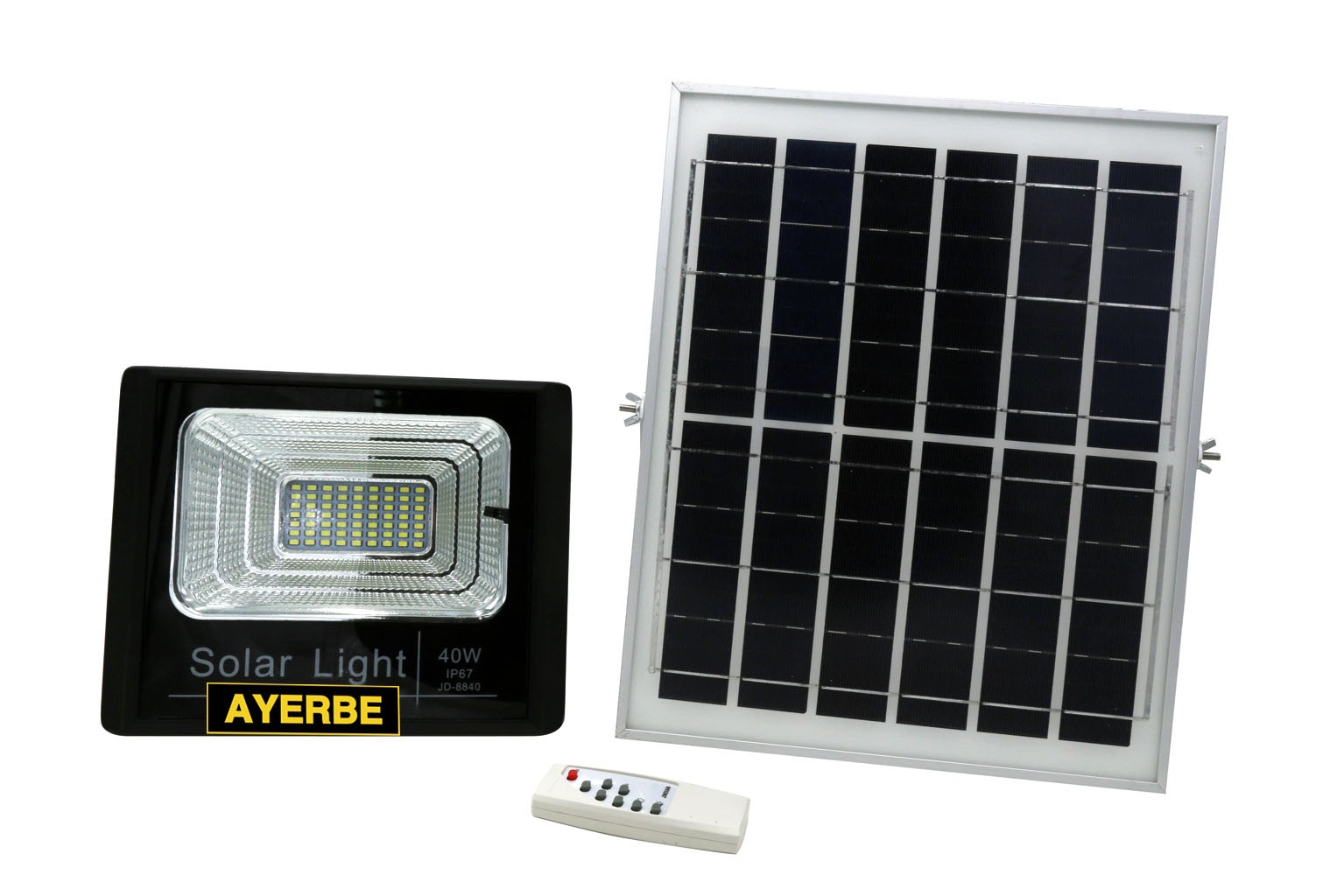 FOCO SOLAR LED AYERBE 40 W CON MANDO A DISTANCIA