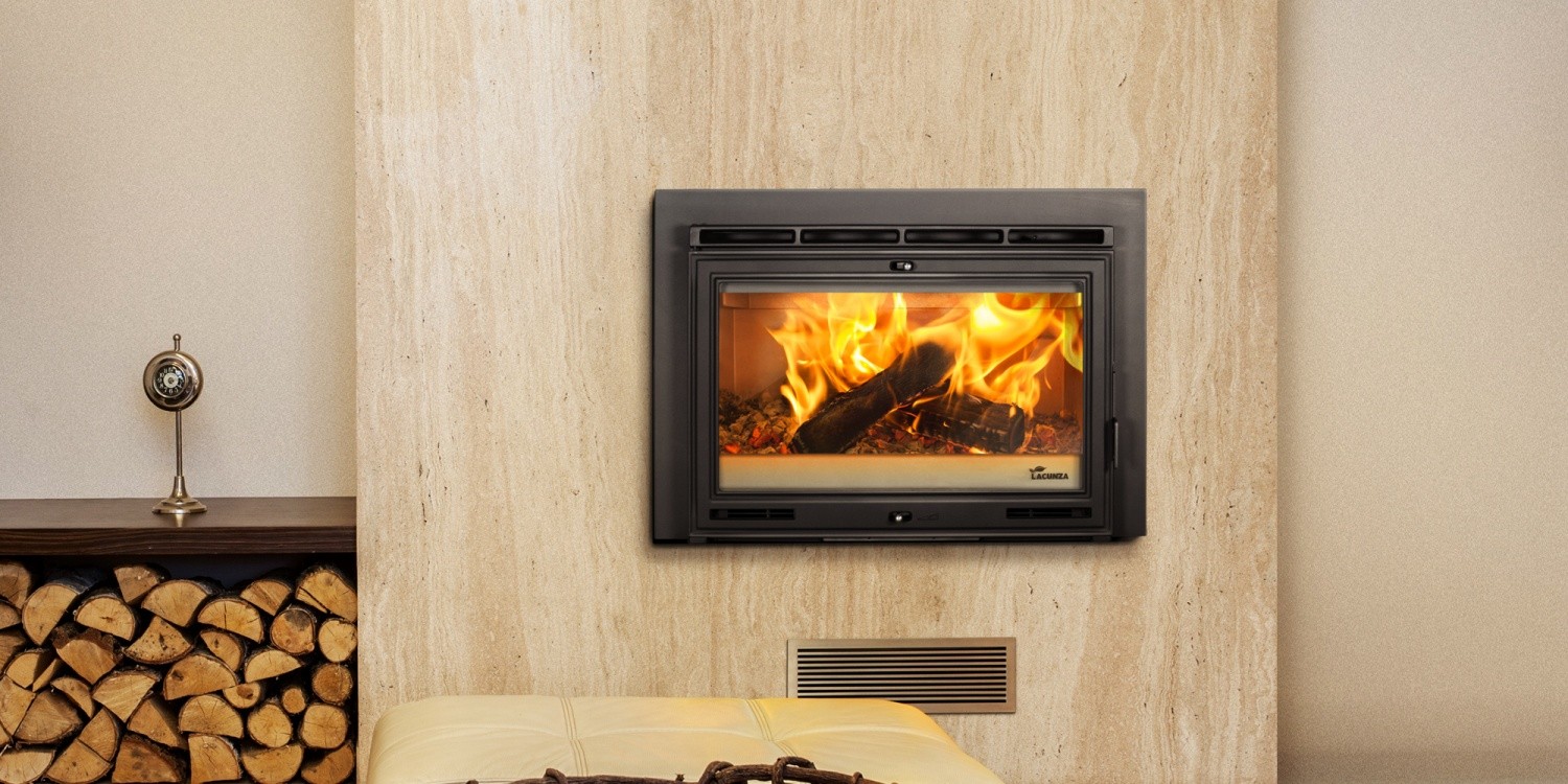 CHIMENEA DE LEÑA CALEFACTORA LACUNZA MODELO SARRIA 16 ECO