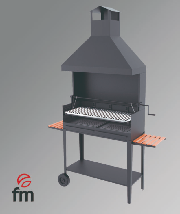 BARBACOA DE CARBÓN Y LEÑA MODELO BVE-104 FM - Imagen 2