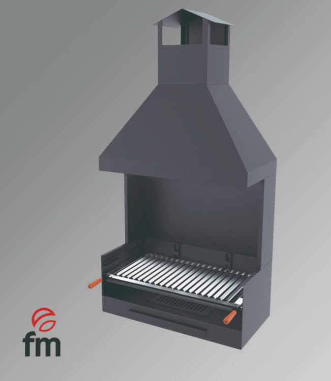 BARBACOA DE CARBÓN Y LEÑA MODELO BV-82 FM - Imagen 2