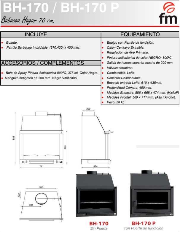 BARBACOA HOGAR MODELO BH-170 FM - Imagen 3
