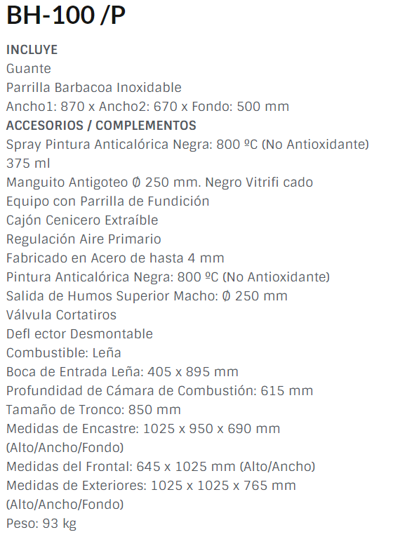 BARBACOA HOGAR MODELO BH-100 FM - Imagen 3