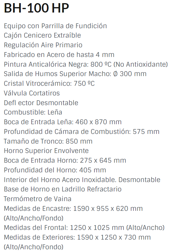 BARBACOA HOGAR MODELO BH-100 HP FM - Imagen 3