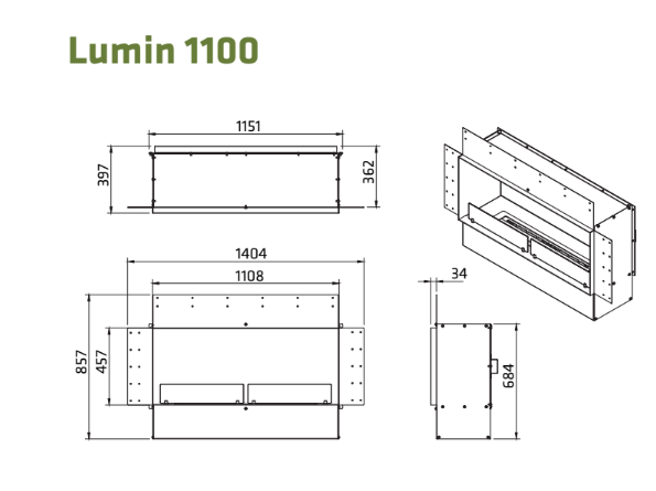 BIOETANOL LACUNZA MODELO LUMIN 1100 - Imagen 5