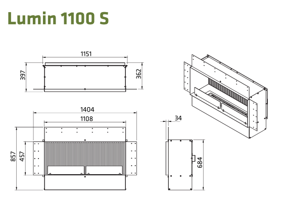 BIOETANOL LACUNZA MODELO LUMIN 1100 S - Imagen 5