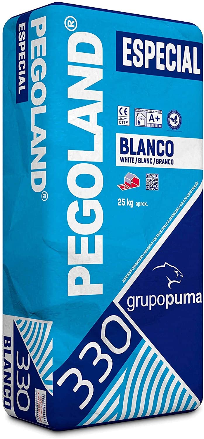 SACO DE 25 KG CEMENTO COLA PEGOLAND ESPECIAL C1 BLANCO