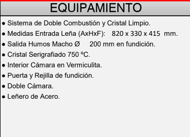 Estufa Leña con Leñero FM Modelo M-100 LK - Imagen 3