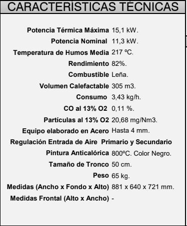 ESTUFA LEÑA RINCON FM MODELO M-105 - Imagen 4