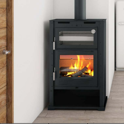ESTUFA DE LEÑA CON HORNO Y VENTILADOR TANGENCIAL FM MODELO M-107 T - Imagen 3
