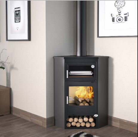 ESTUFA LEÑA RINCÓN CON HORNO FM MODELO M-105 H - Imagen 2