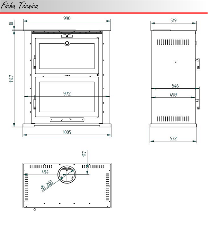 HORNO LEÑA FM MODELO HL-200 F - Imagen 6