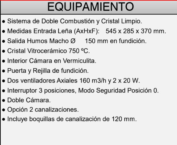 INSERTABLE DE LEÑA DE 70 CM A 2 CARAS Y 2 PUERTAS CON TURBINAS FM MODELO IT-172 - Imagen 4