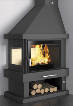 Chimenea Leña 2 Caras FM Modelo C-302 DK