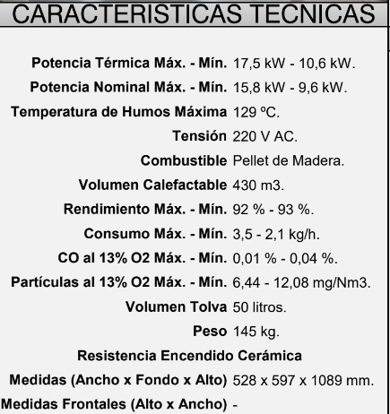 ESTUFAS PELLETS FM MODELO BP-700 - Imagen 5