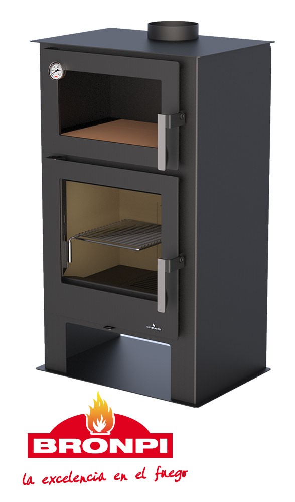 ESTUFA DE LEÑA CON HORNO BRONPI MODELO GIJÓN-H - Imagen 2
