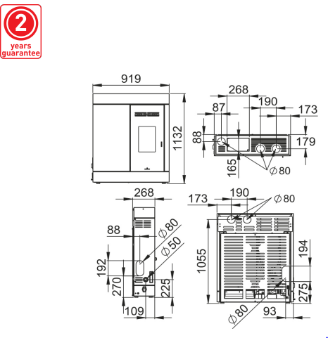 ESTUFA DE PELLET BRONPI MODELO CIRA EXTRAPLANA - Imagen 6