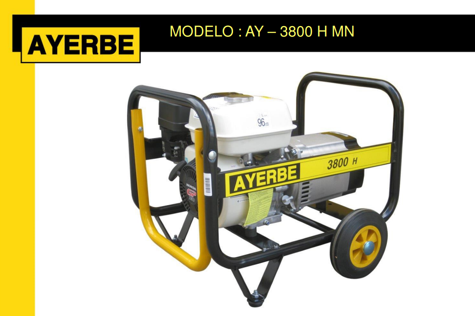 GENERADOR AYERBE 3800 H-MN HONDA GP-160 - Imagen 2