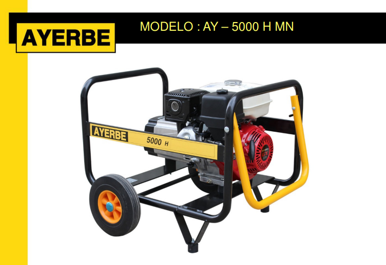GENERADOR AYERBE 5000 H-MN HONDA GX-270 - Imagen 2