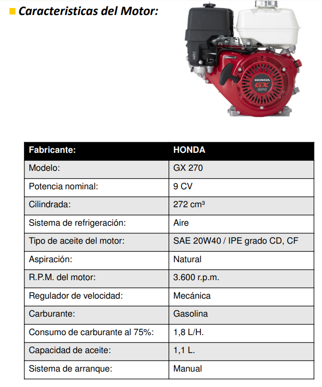 GENERADOR AYERBE 5000 H-MN HONDA GX-270 - Imagen 5
