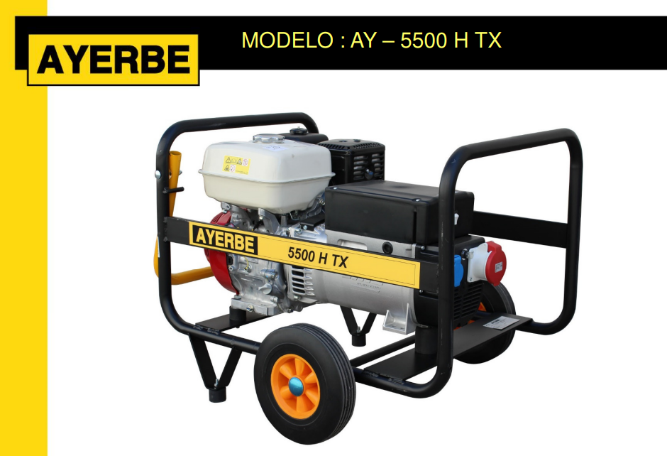 GENERADOR AYERBE 5500 H-TX HONDA GX-270 - Imagen 2