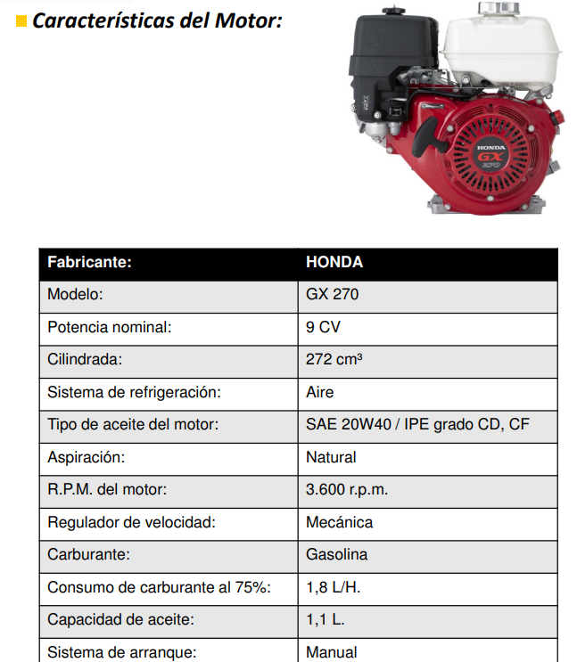 GENERADOR AYERBE 5500 H-TX HONDA GX-270 - Imagen 5